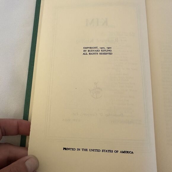 Kim by Rudyard Kipling Hardcover 1901 Antique No Dustcover - Picture 2 of 11